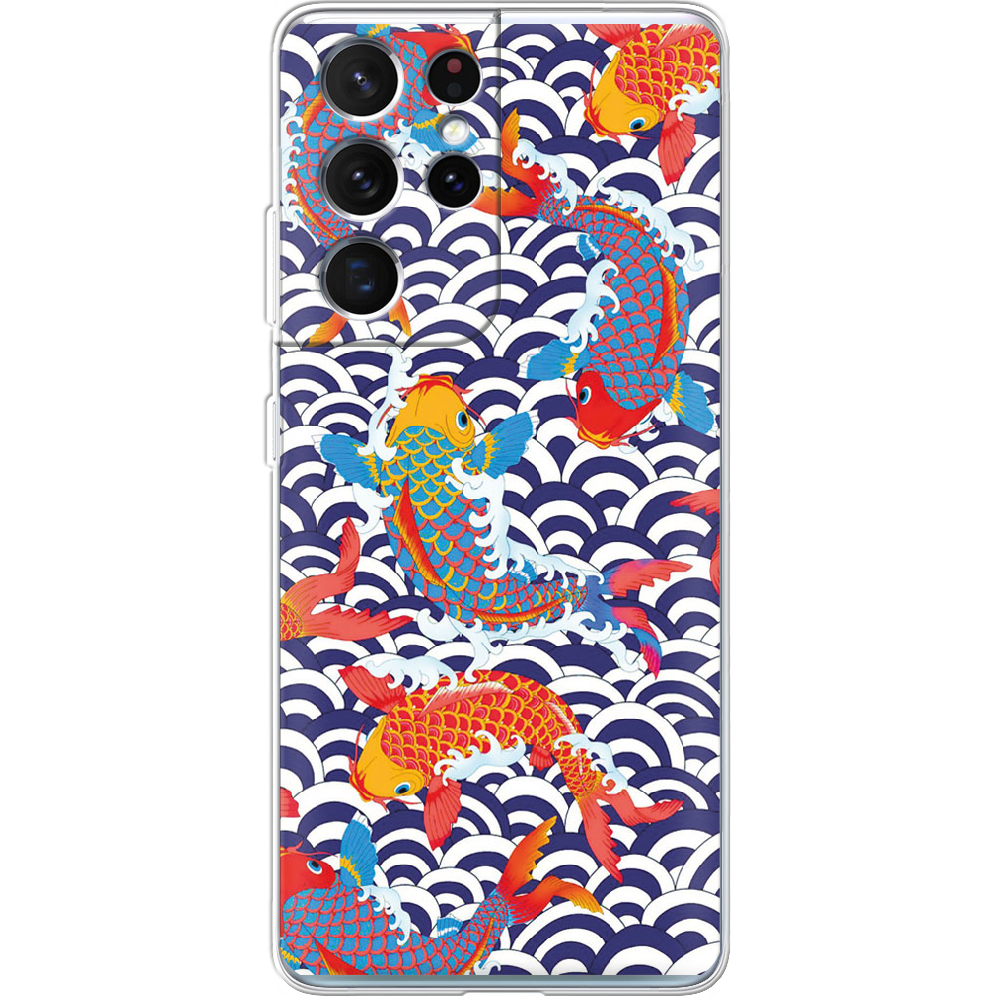 Чехол BoxFace Samsung G998 Galaxy S21 Ultra Koi Fish Прозрачный силикон (41719-up2477-41719)
