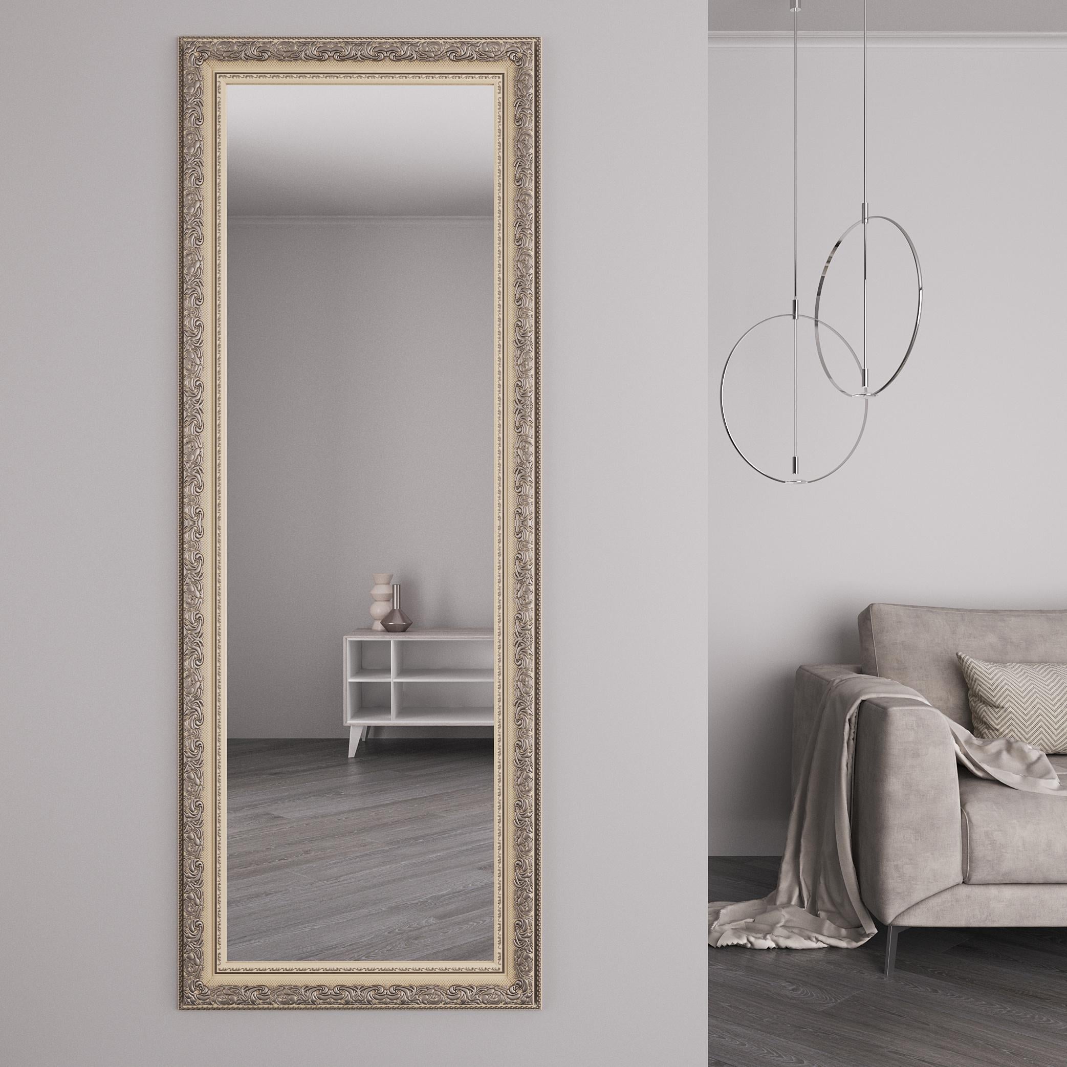 Зеркало в полный рост Black Mirror на стену 176х66 см Беж с патиной (8731А-308)