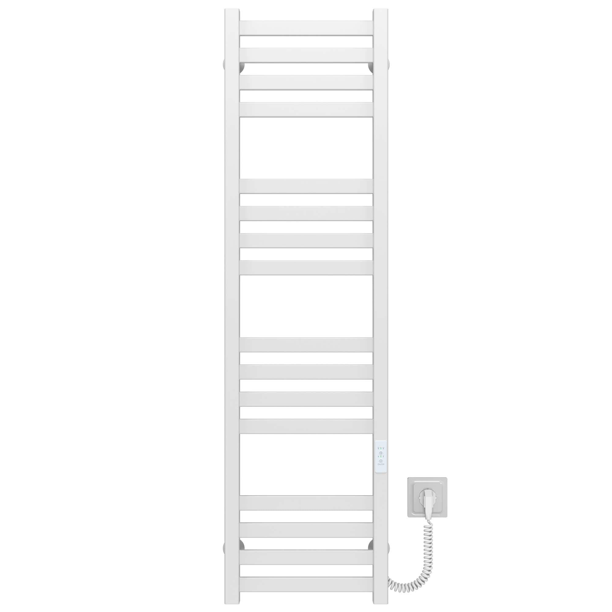 Полотенцесушитель электрический Deffi Magnus П16 WD04 правое подключение нержавеющая сталь 200х1200 мм Белый (A.MA.120.20.16.E.W.R.4)