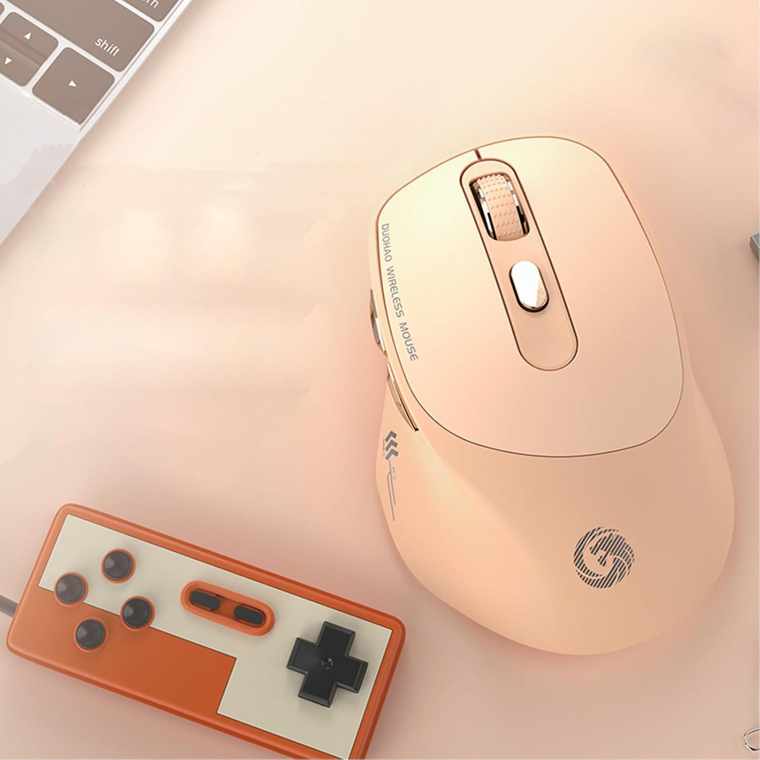 Мышка аккумуляторная беспроводная Duohao M16 Bluetooth 5.0/3.0 USB 2,4 Гц Бежевый - фото 3 Мышка аккумуляторная беспроводная Duohao M16 Bluetooth 5.0/3.0 USB 2,4 Гц Бежевый - фото 3