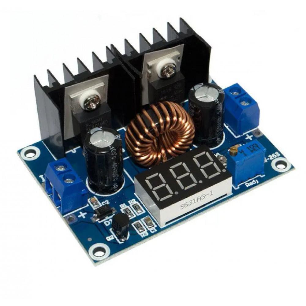 Преобразователь понижающий модуль на XL4016E1 4-38V DC-DC 1,25-36V 8A с вольтметром (XH-M404)