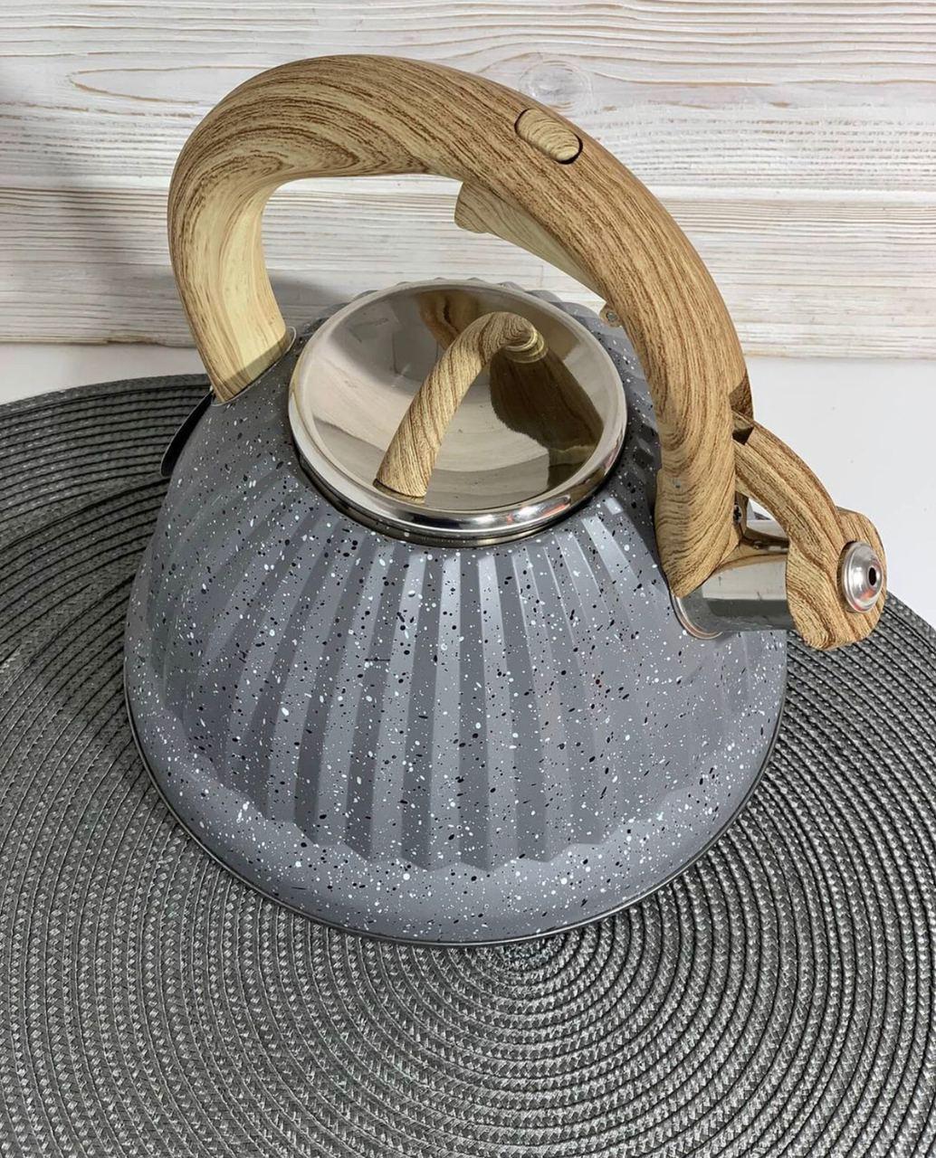 Чайник для індукційної плити Edenberg EB-8810 з нержавіючої сталі 3 л Сірий (2530556563) - фото 3 Чайник для індукційної плити Edenberg EB-8810 з нержавіючої сталі 3 л Сірий (2530556563) - фото 3