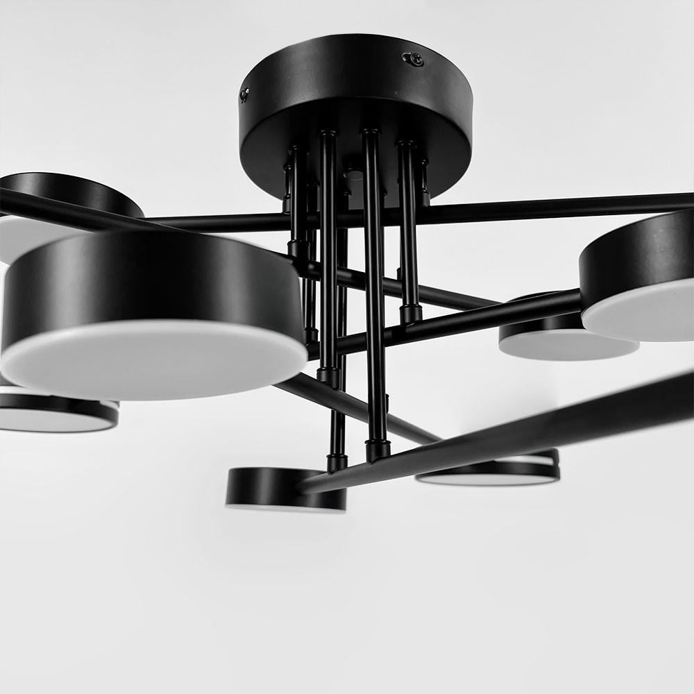 Люстра стельова на 5/5 світлових кругів Ø 90 см Чорний (77031/5/5 BK) - фото 6