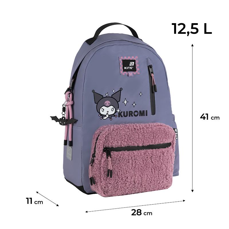 Рюкзак KITE Education Teens Kuromi HK25-949M - фото 2 Рюкзак KITE Education Teens Kuromi HK25-949M - фото 2