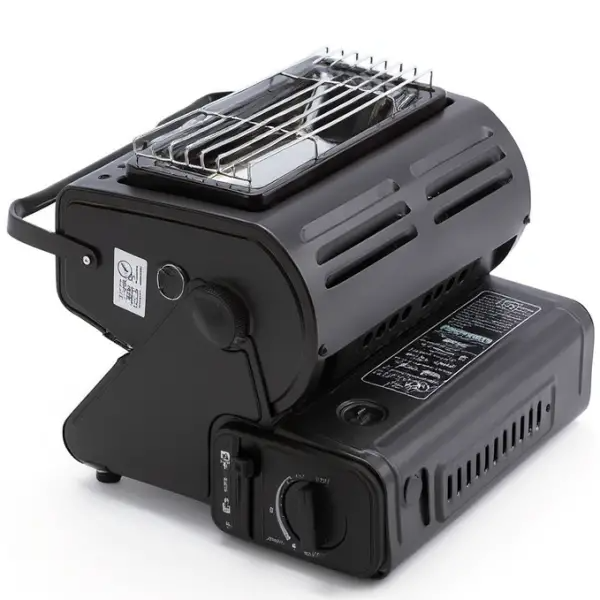 Обогреватель-плита газовый на баллонный газ настольный 1,3 кВт 2в1 Черный (HP-DS3-8)