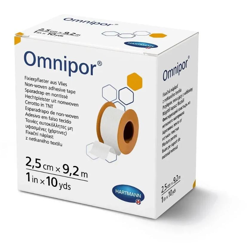 Пластырь фиксирующий из нетканого материала Omnipor 2,5 см х 9,2 м
