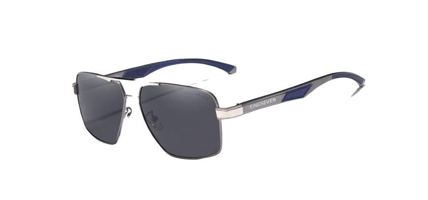 Чоловічі сонцезахисні окуляри KINGSEVEN DESIGN N7719 в класичній оправі і поляризованими лінзами Сірий Чоловічі сонцезахисні окуляри KINGSEVEN DESIGN N7719 в класичній оправі і поляризованими лінзами Сірий