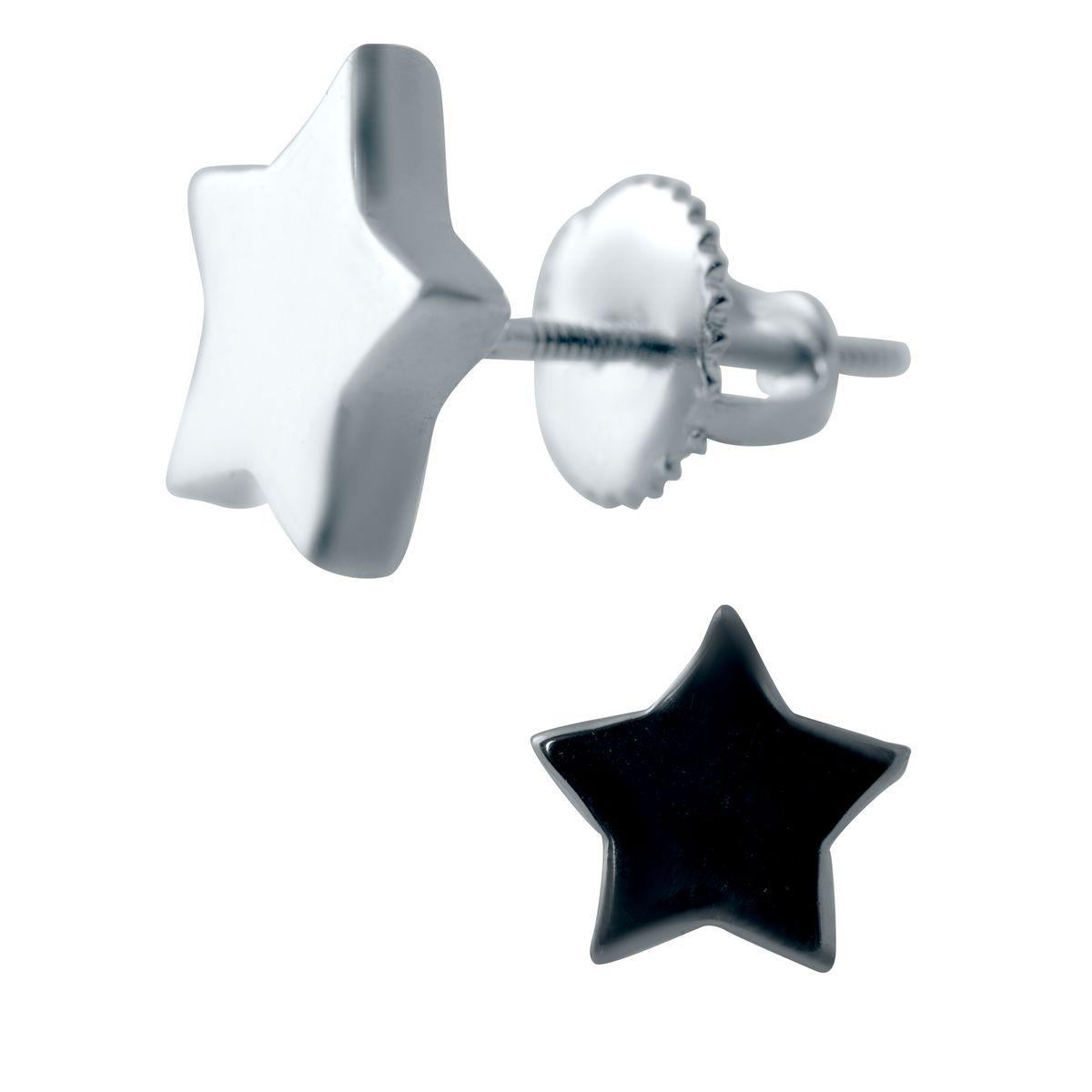 Серебряные серьги без камней (2042013)