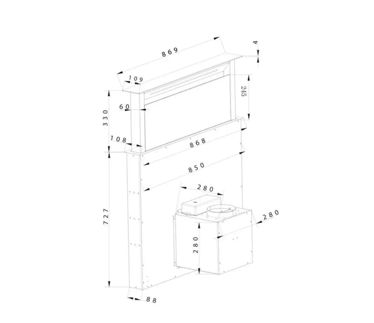 Вытяжка кухонная KLARSTEIN Royal Flush Eco 576 м3/ч A+ 90 см (10034301) - фото 5