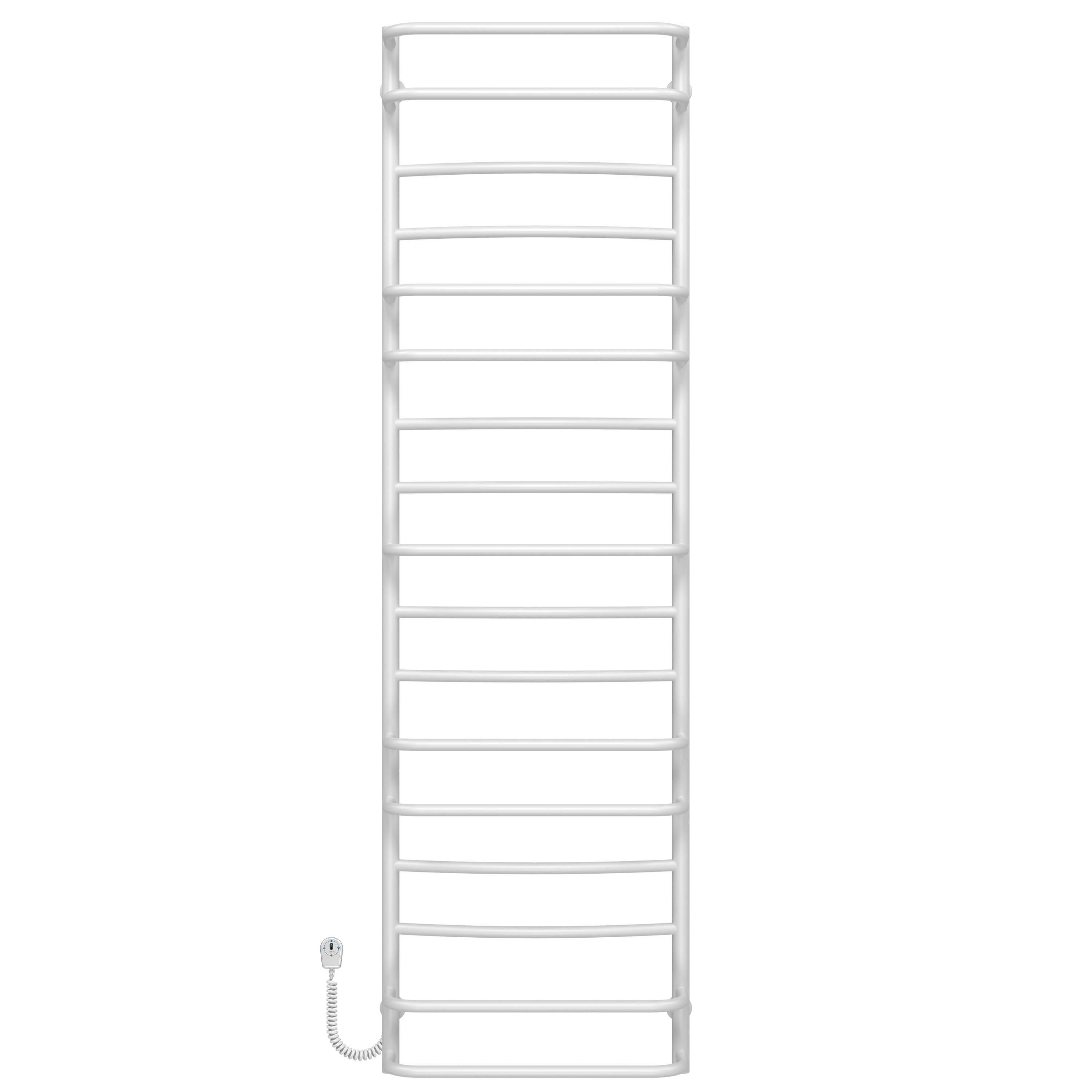 Полотенцесушитель электрический Deffi Аквамикс П17 EF16 левое подключение нержавеющая сталь 500х1800 мм Белый (C.AM.180.50.17.EWL5)