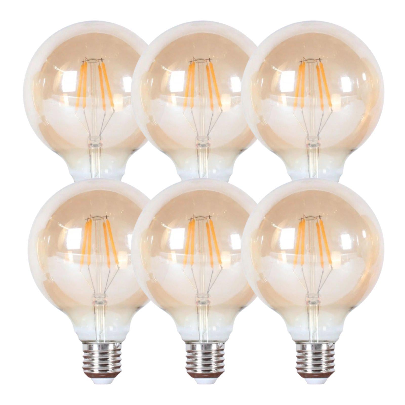 Лампа LED Эдисона G80led-910 2700 желтое стекло 6 шт.