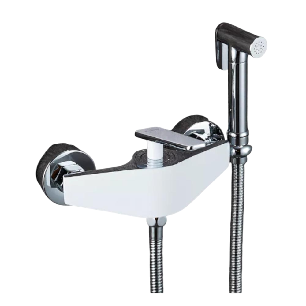 Змішувач для душу з гігієнічною лійкою Frap F2058 Білий/Хром (SQ-1037338) Змішувач для душу з гігієнічною лійкою Frap F2058 Білий/Хром (SQ-1037338)