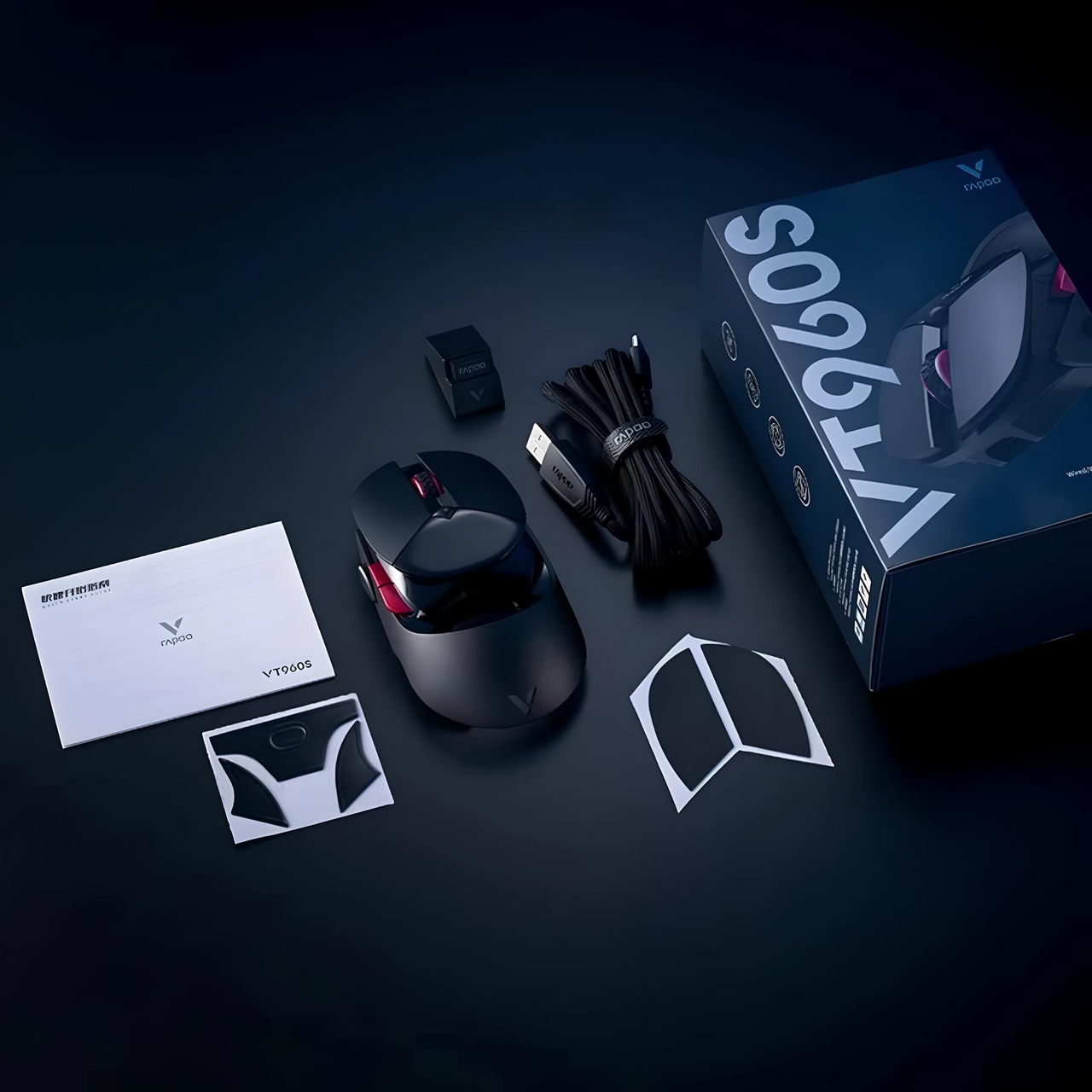 Мышь RAPOO VT960S с комбинированным подключением аккумулятор 19000DPI Черный (2440969075) - фото 10