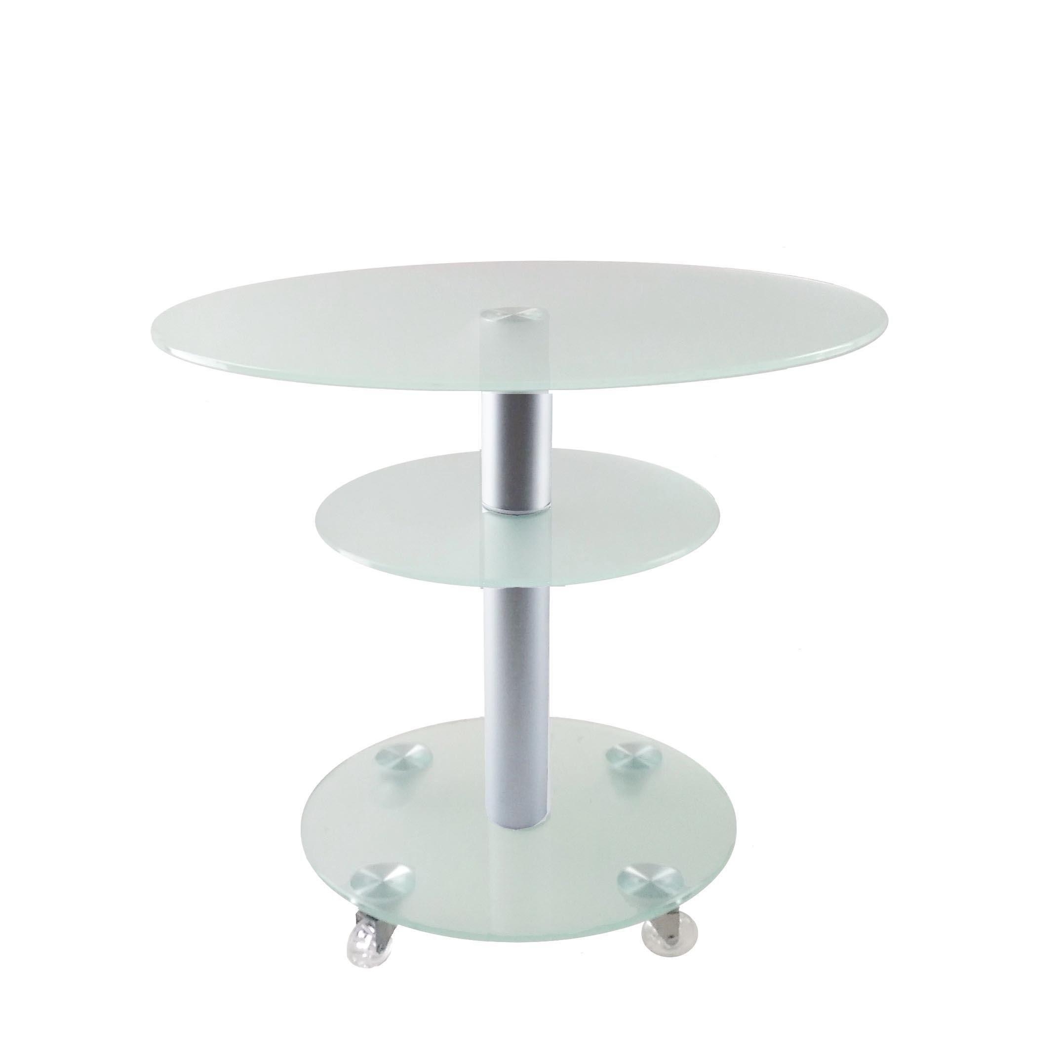 Стол журнальный стеклянный Commus Bravo Standart O sss-alm60 Белый (444420260) Стол журнальный стеклянный Commus Bravo Standart O sss-alm60 Белый (444420260)