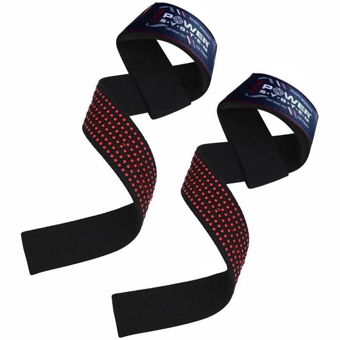 Лямки для тяги Power System PS-3430 XTR-Grip Straps Black/Red (21398855) - фото 1