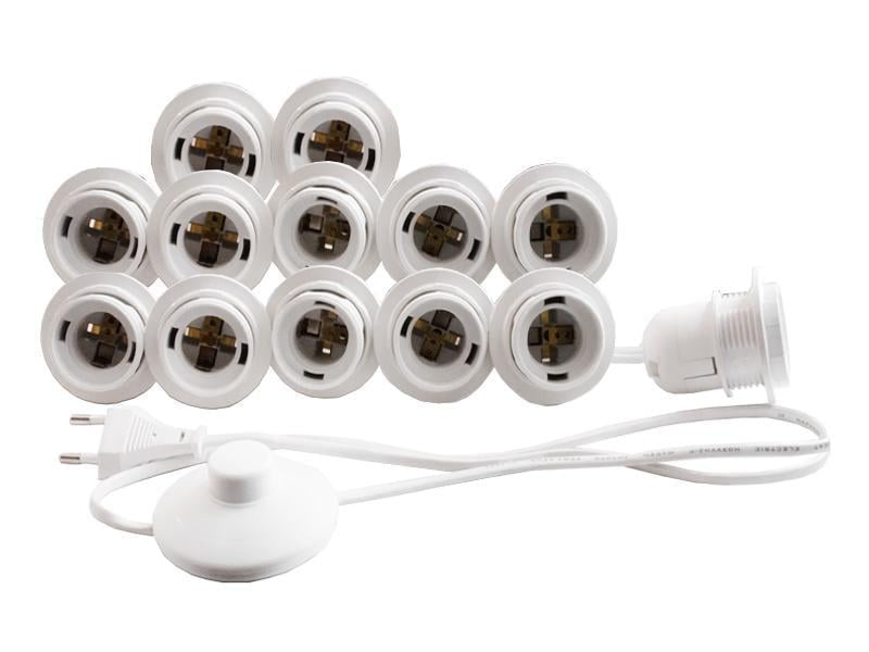 Подсветка гримировочного зеркала светодиодная LEDUA врезная с ножным выключателем 13 шт. E14 Белый (6553)