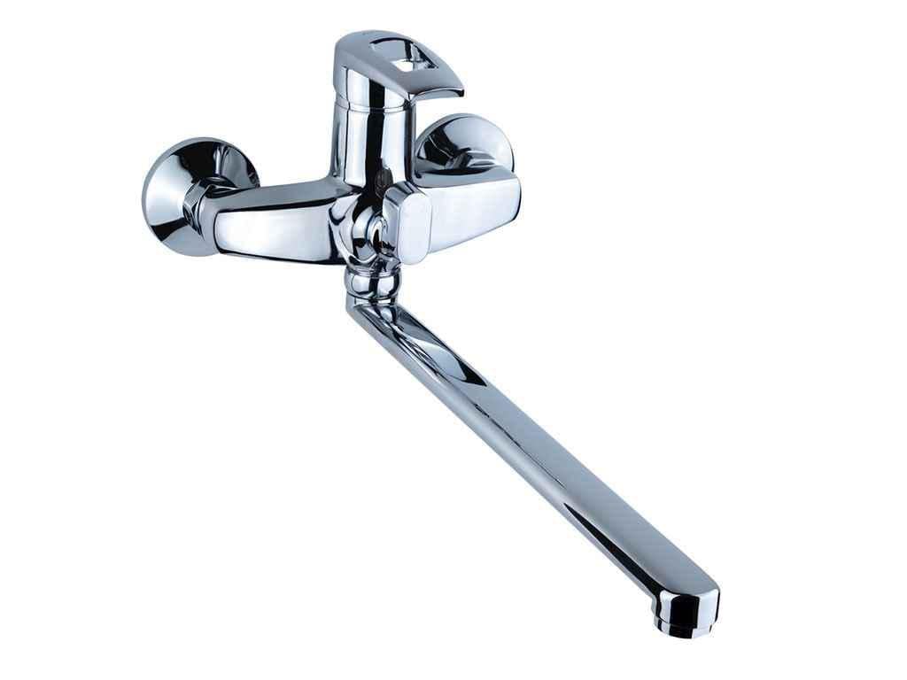 Змішувач Aquatica KM Ø 35 мм для ванни гусак прямий 350 мм (9740220)