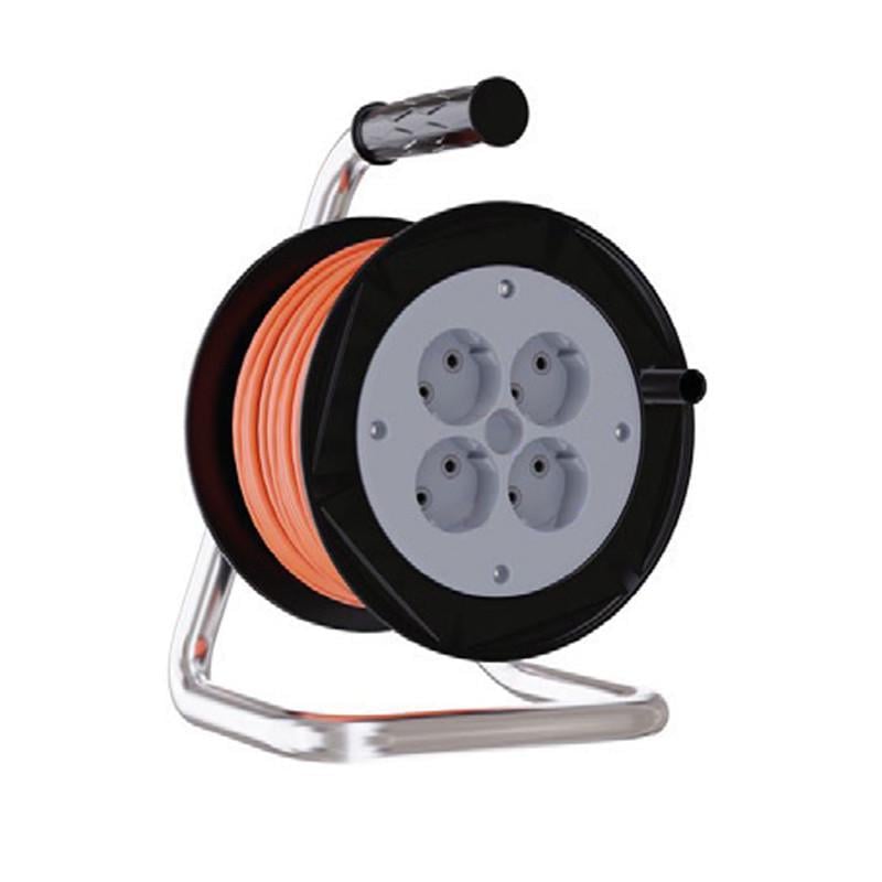 Удлинитель на катушке Neomax 10 м 4 гнезда Ø185 мм без заземления (NX613410)