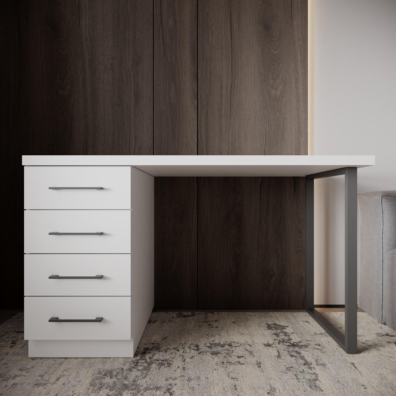 Комп'ютерний стіл Mebellini Торонто лофт 1200x600x770 мм Білий (арт.SKEP1000-190) - фото 1 Комп'ютерний стіл Mebellini Торонто лофт 1200x600x770 мм Білий (арт.SKEP1000-190) - фото 1