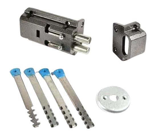 Замок накладной Голеол ЗН-5 2 ригеля сталь (1705793458)