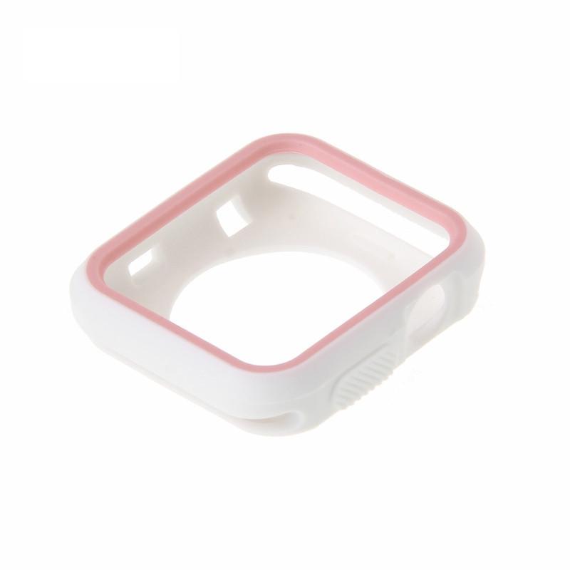Силиконовый защитный корпус Primo для Apple Watch 42 мм White/Pink (661945536)