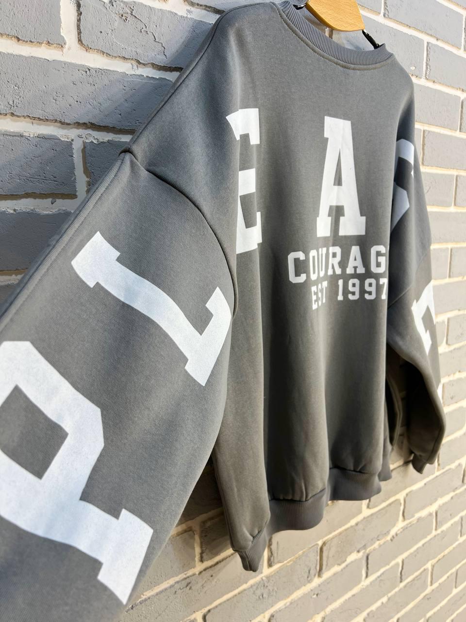 Світшот жіночий DAVRAS 6000 PLEASED подовжений утеплений на флісі OS Сірий (1247) - фото 5 Світшот жіночий DAVRAS 6000 PLEASED подовжений утеплений на флісі OS Сірий (1247) - фото 5