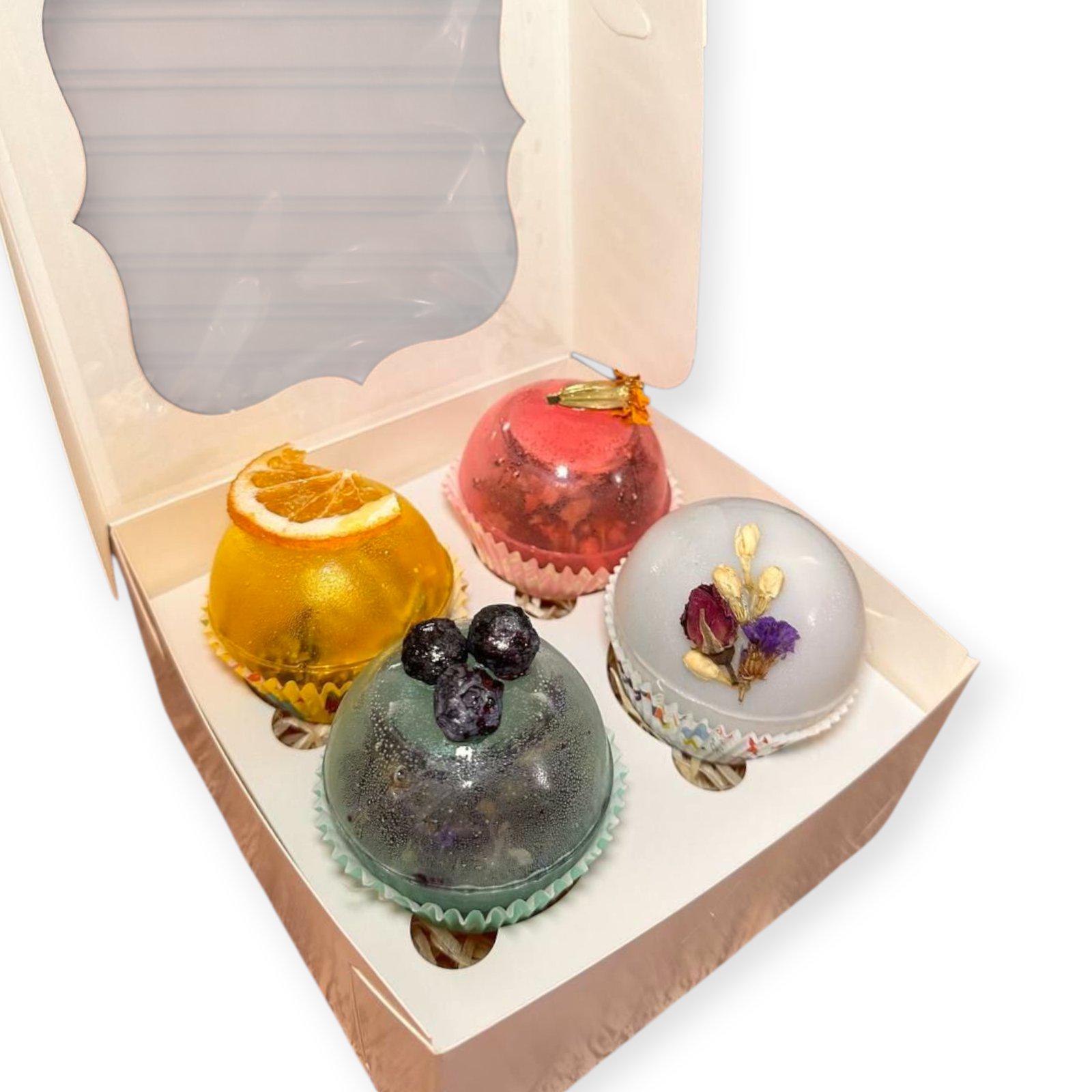 Подарочный набор чайными бомбочками 4 шт. в подарочной упаковке (28555501)