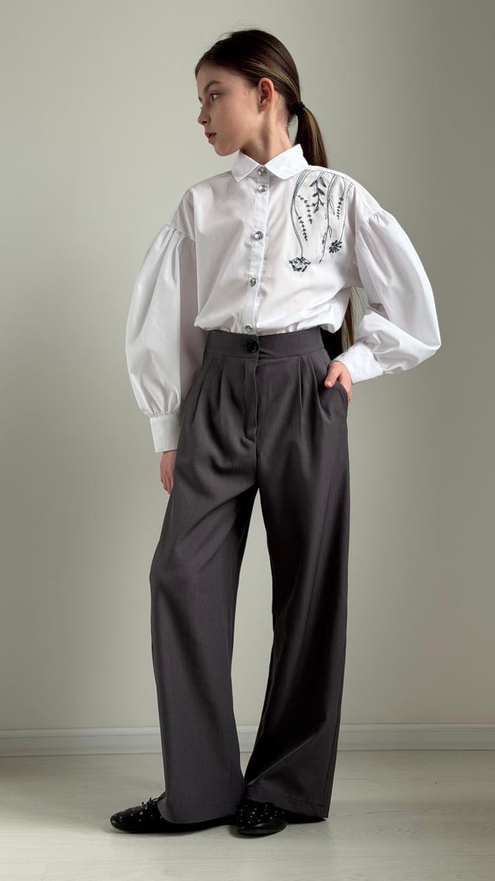 Брюки для девочки подростковые школьные IRmAS 1226 164 см Серый