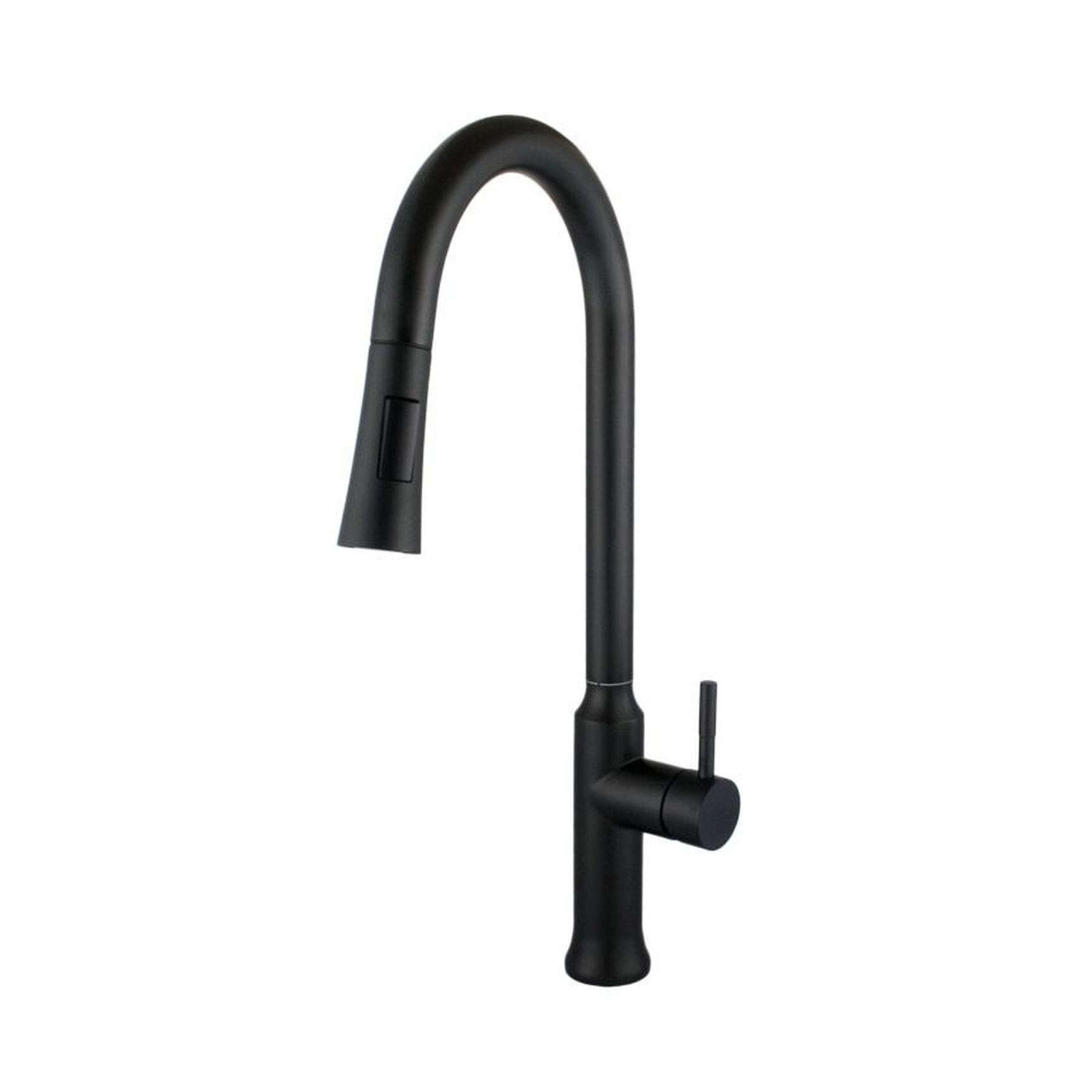 Смеситель кухонный с выдвижным изливом GLux Pull-Out Black (GLB000055112)