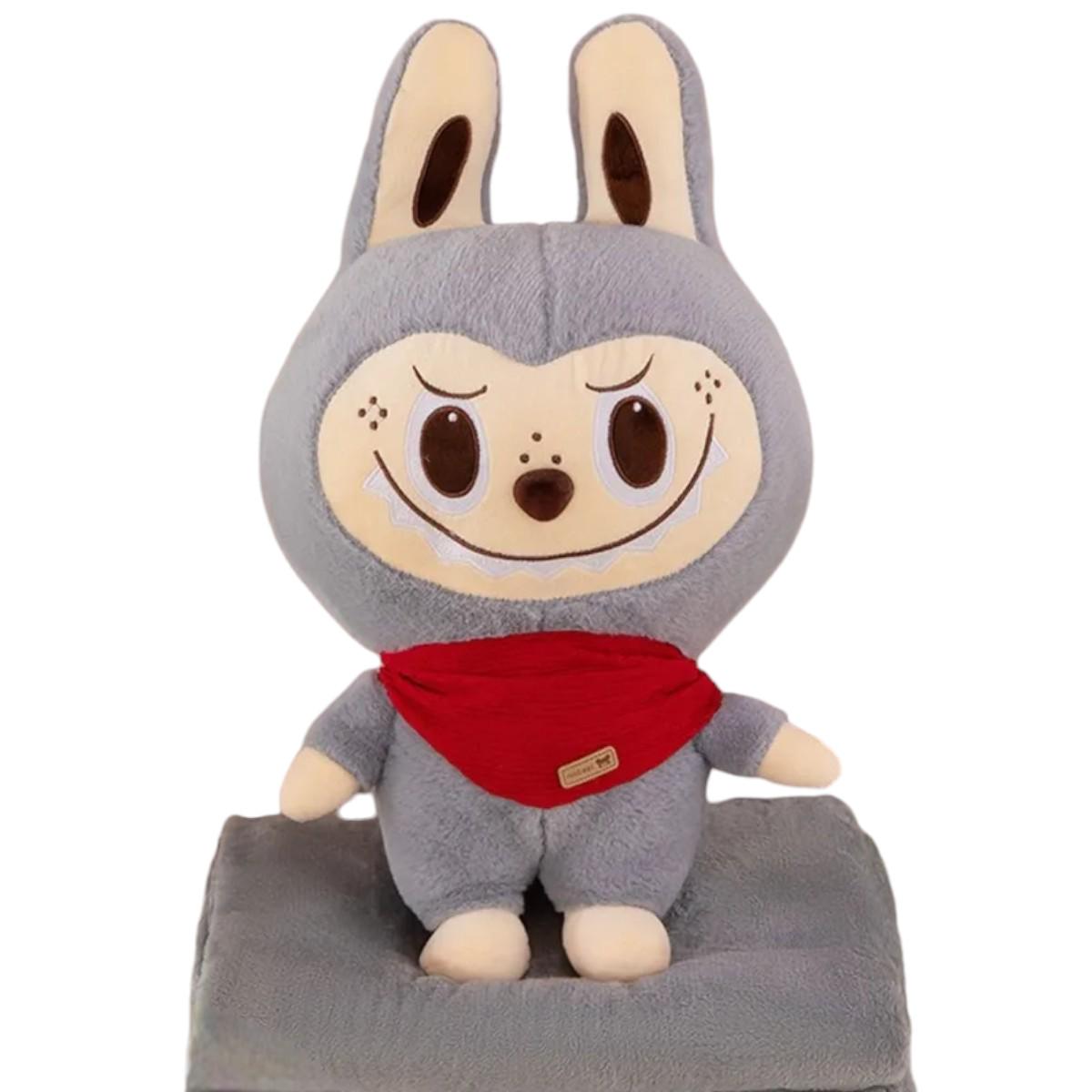 М'яка іграшка Labubu 3в1 з пледом усередині (00000042243_00000019551 )