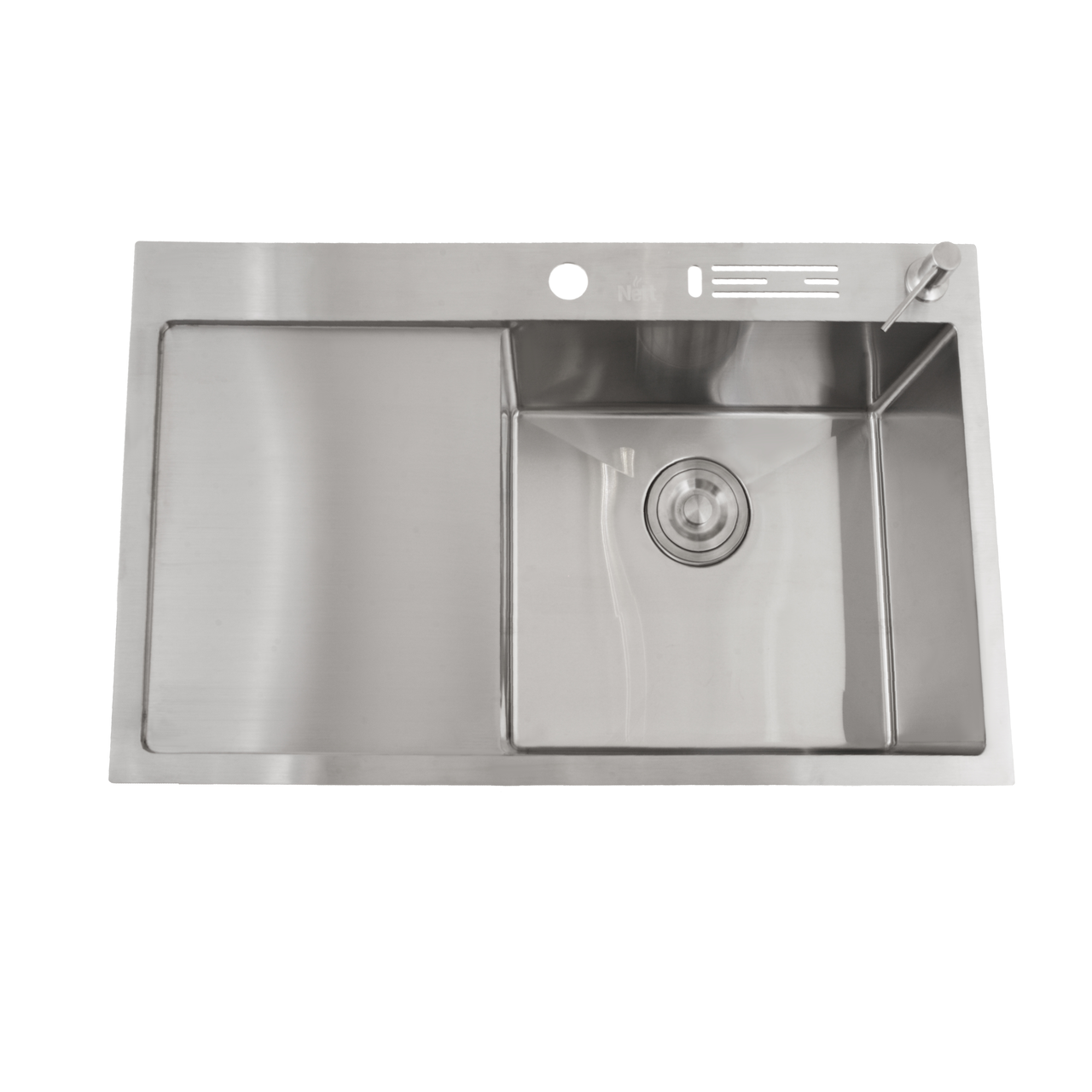 Мийка для кухні накладна Nett NS-7848(L) з неіржавкої сталі з лівим крилом (2999643007)