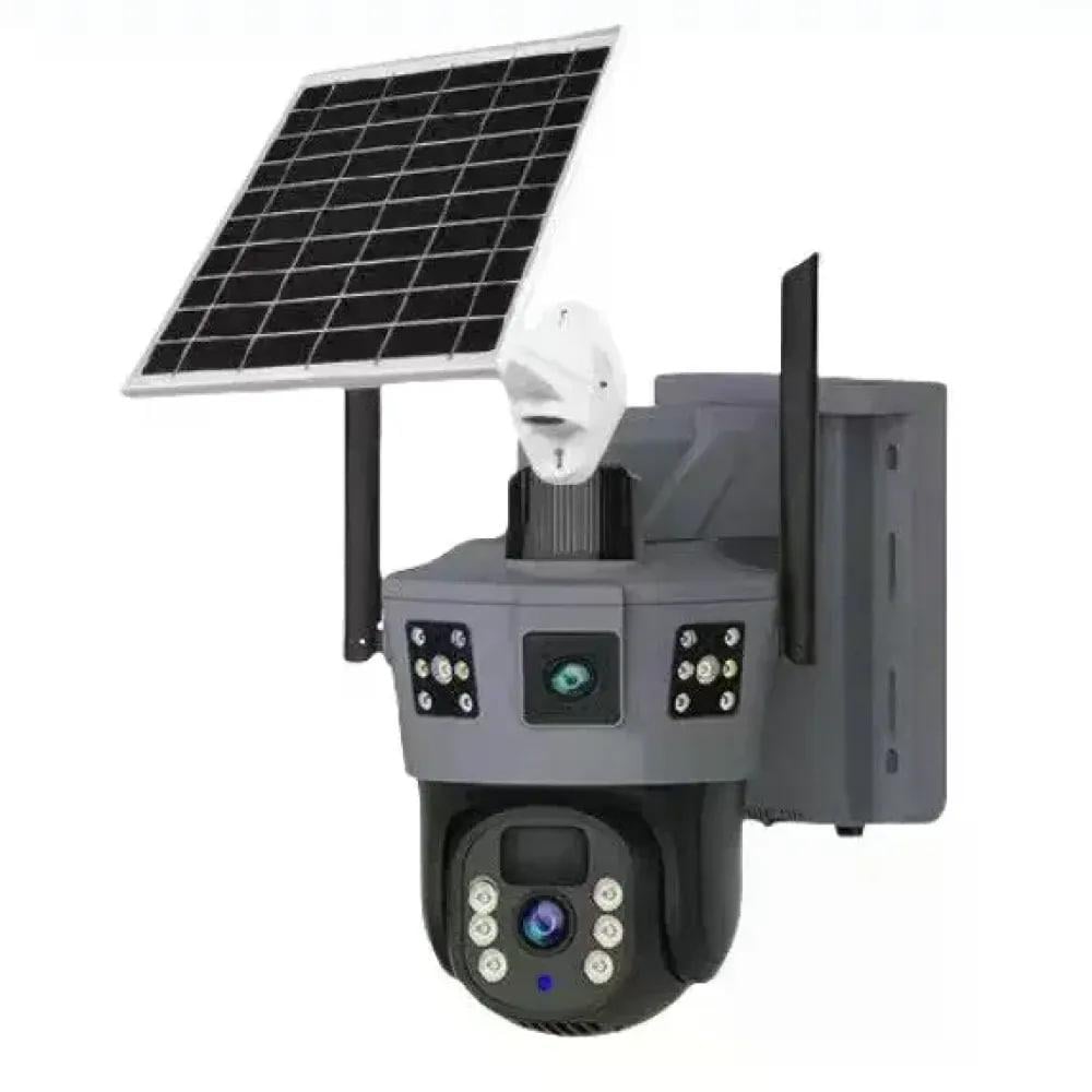 Камера відеоспостереження IP вулична TP18 360 Solar PTZ 6 Мп з SIM-картою сонячною панеллю та V380 Pro Чорний (58602)