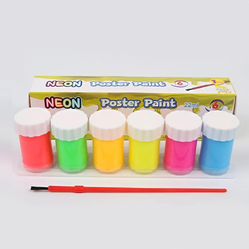 Краски постерные Stenson WW01945ST неон 6 цветов 22 мл