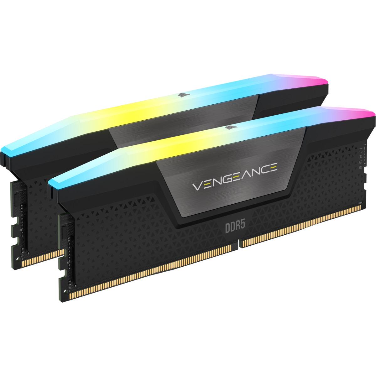 Оперативная память Corsair Vengeance RGB DDR5 2x32GB/5200 Black (CMH64GX5M2B5200C40)