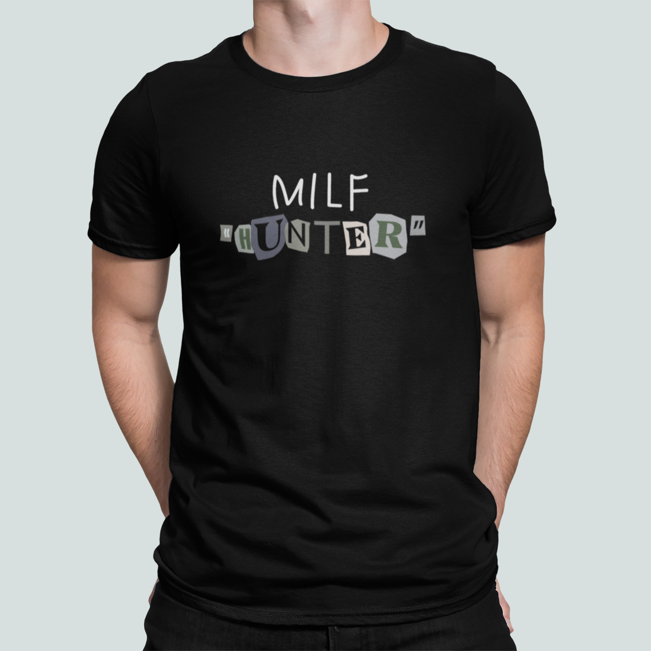 Футболка мужская Stedman с принтом "Milf Hunter" XL Черный (ПН390-4)