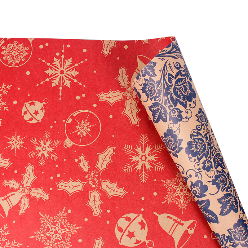 Бумага упаковочная Lesko PPW PAPER PZ039-B Узоры-Украшения