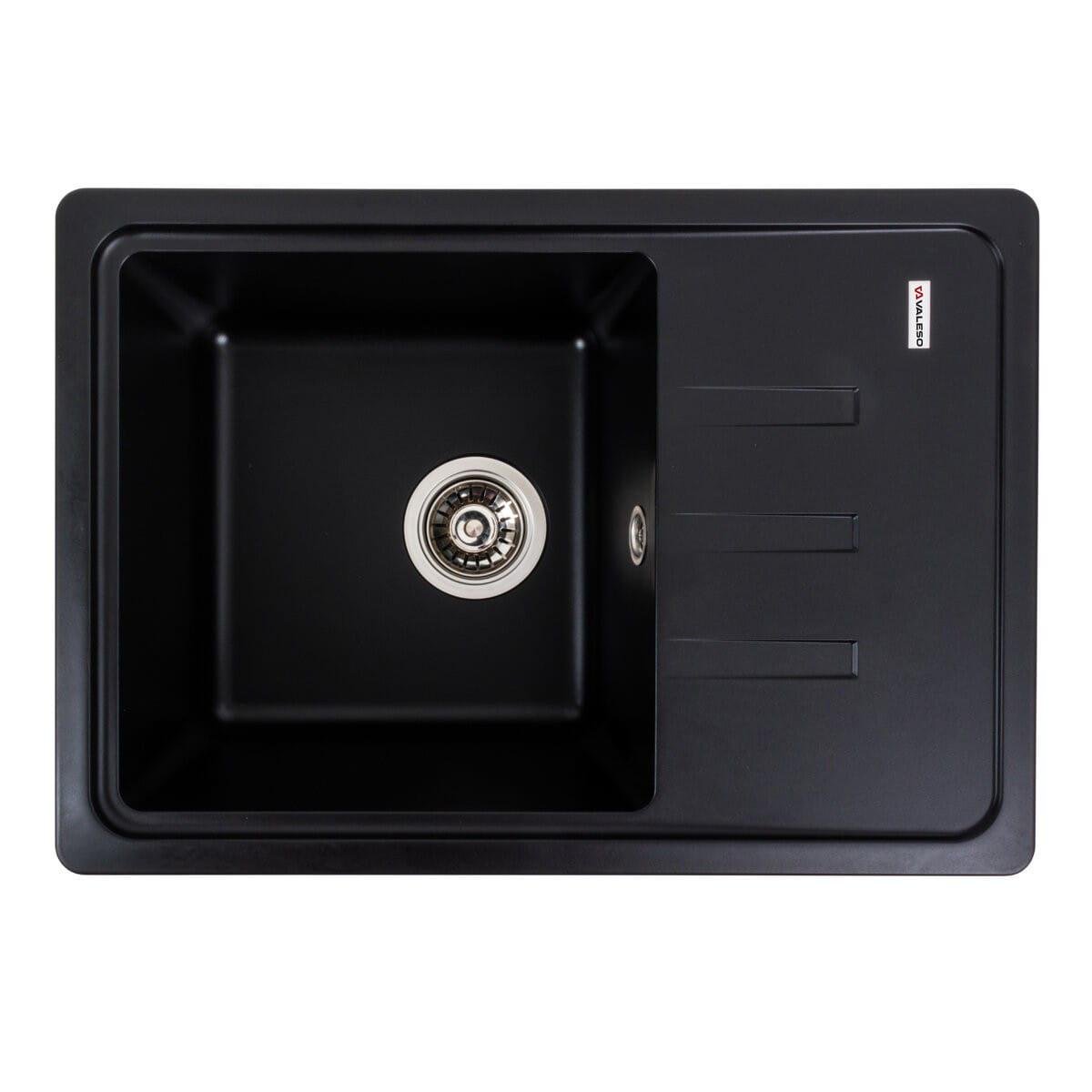 Мойка гранитная Valeso Liana 620х430 врезная прямоугольная Черный матовый (PLTM-SP000046869)