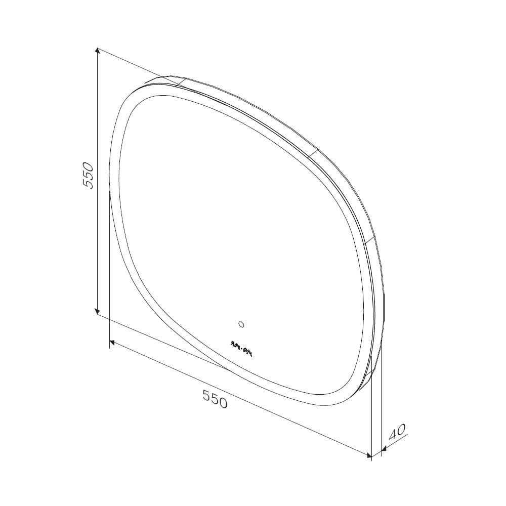 Дзеркало AM.PM Universal M8FMOX0551WGH38 із LED підсвіткою 55x55 см (196401) - фото 2
