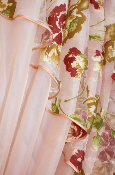 Комплект штор на кухню/балкон 300х170 см Персиковий/Білий (063к) - фото 2 Комплект штор на кухню/балкон 300х170 см Персиковий/Білий (063к) - фото 2