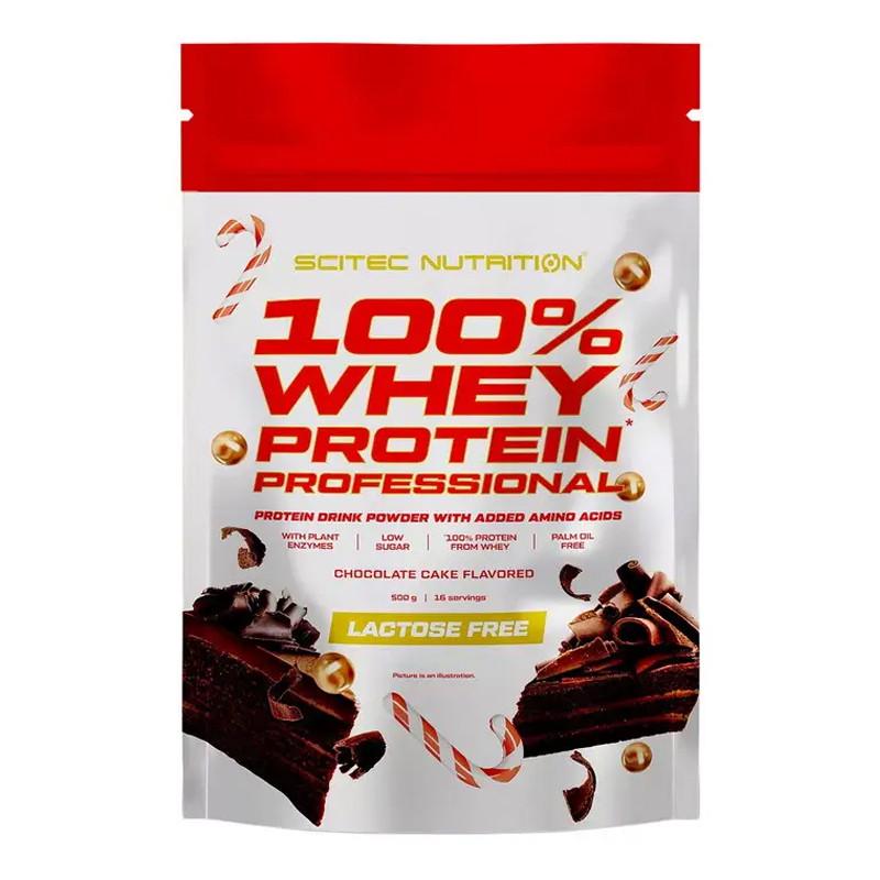 Протеин сывороточный Scitec Nutrition 100% Whey Protein Professional Lactose Free Шоколадный торт 500 г (23063-01)