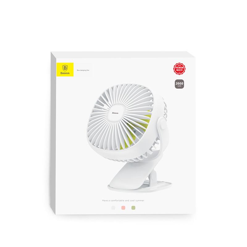 Вентилятор портативний настільний BASEUS Box Clamping Fan 360 2000 mAh 3.5W 3.7V - фото 10