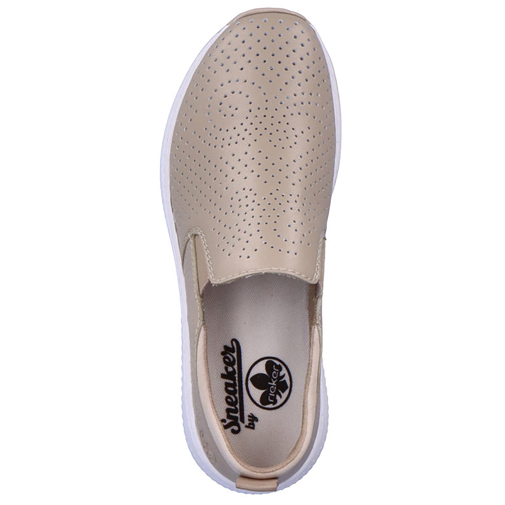 Слипоны женские весенние Rieker р. 37 Бежевый (089318-37) - фото 6