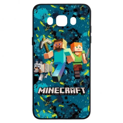 Чехол для Samsung J7 2016 Minecraft Steve Alex And Dog