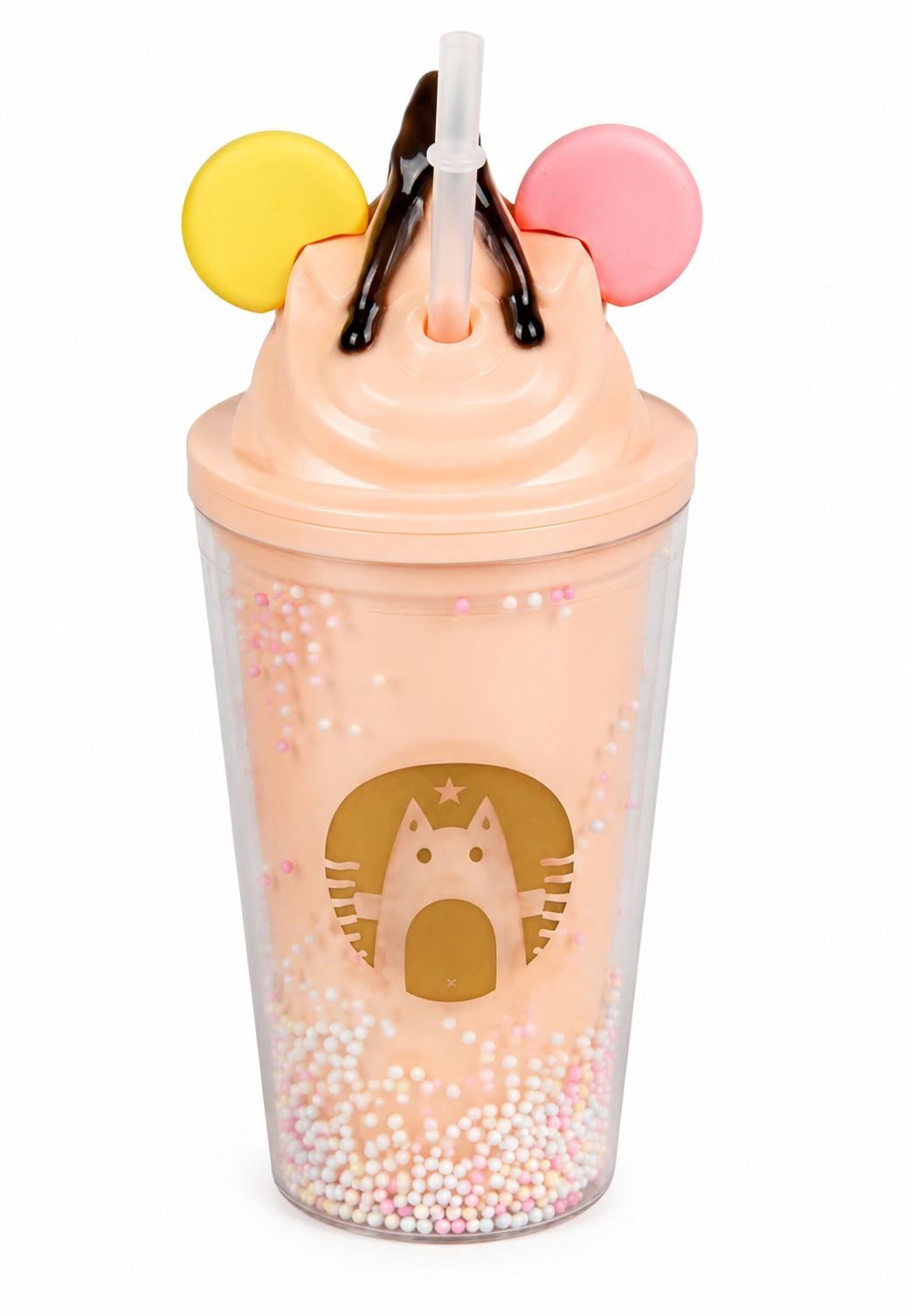 Стакан с крышкой и трубочкой Ice cream 350 мл (R37488)