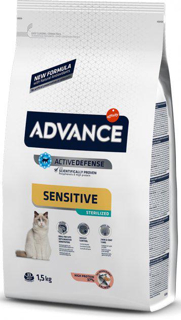 Корм сухой для кошек Advance Cat Sterilized Sensitive Salmon 1,5 кг (922080)