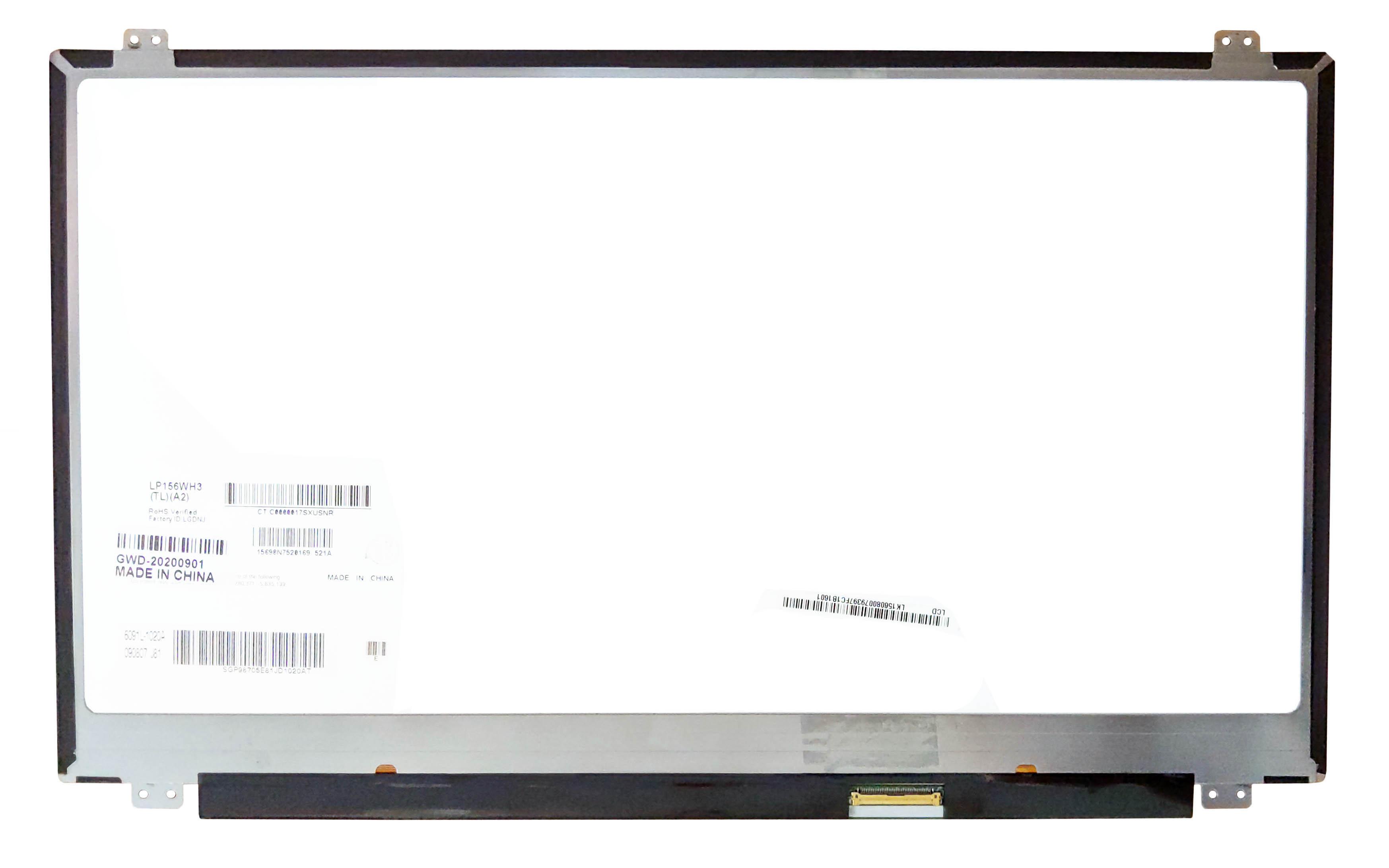 Матриця для ноутбука 15,6" Slim 40 pin знизу зправа 1366x768 LED кріплення зверху/знизу глянцева для LG/Philips LP156WH3 TL A2