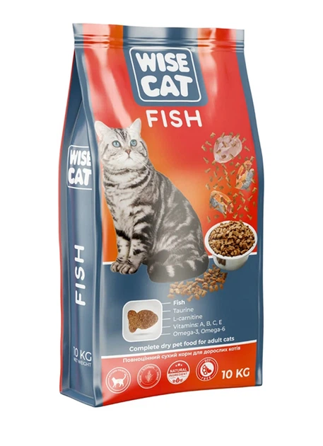 Корм сухой Wise Cat FISH 10 кг (36808183)