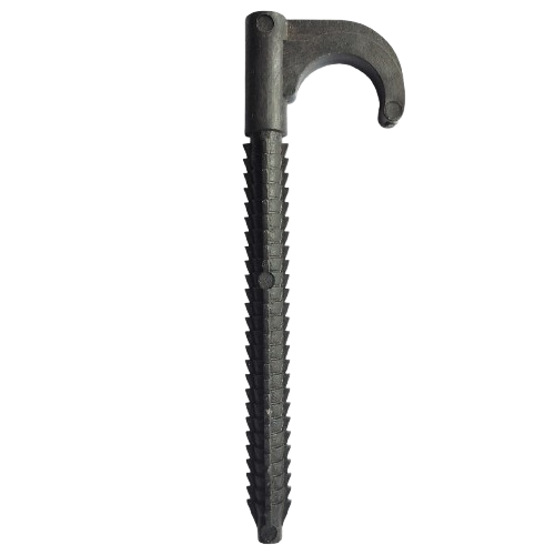 Крепление-крюк забивное одинарное для трубы Cristal d 16-20 мм 120 мм 100 шт. Черный (GSR-000025871)