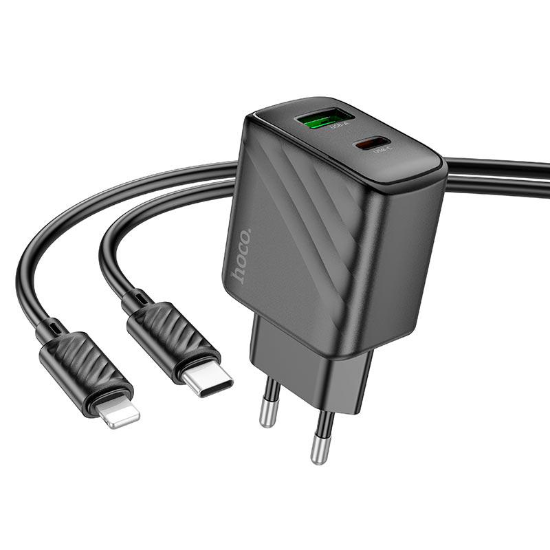 Адаптер сетевой HOCO CS23 A Type-C на Lightning cable 30W 3 A Black (595876) - фото 5