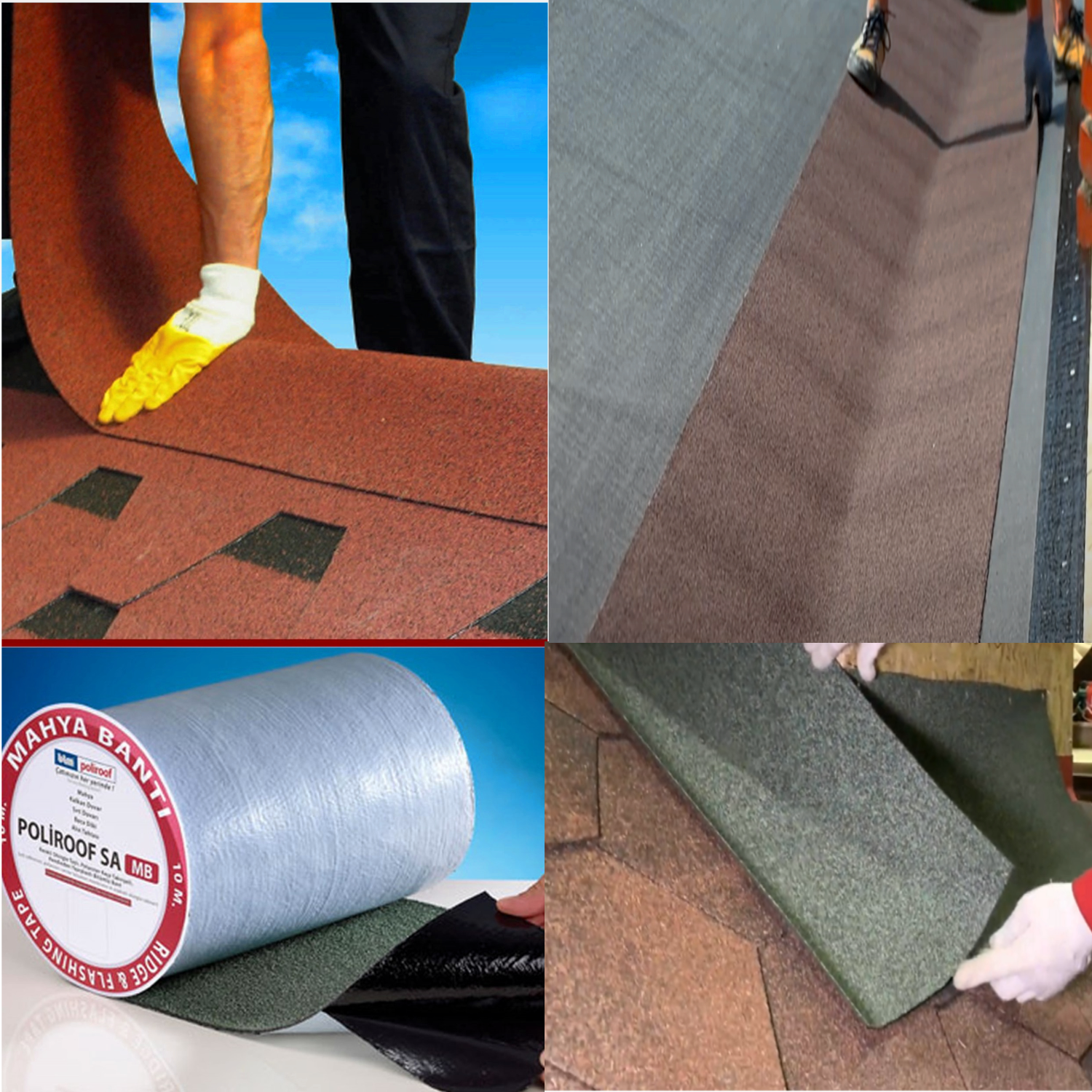 Самоклеящаяся лента Polyroof SA MB под битумную черепицу для конька/примыкания/ендовки 33 см х 10 м Кофе - фото 3